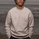 SRF SB Unisex Crewneck - Cream on Cream