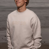 SRF SB Unisex Crewneck - Cream on Cream