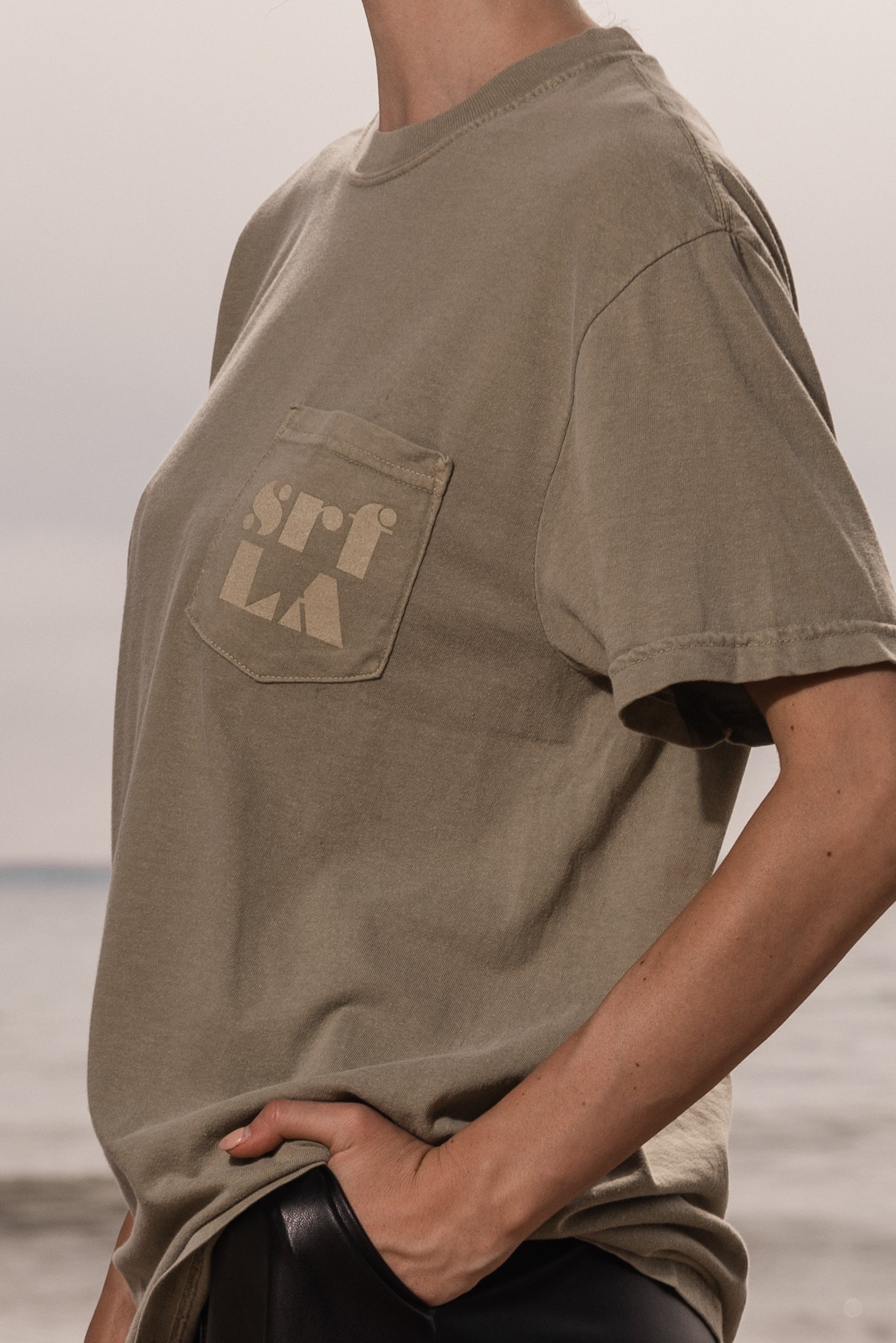 70'S SRF LA TEE - DUSTY SAND - Heidi Merrick