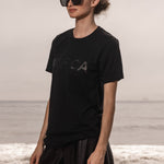 SRF CA TEE - BLACK ON BLACK - Heidi Merrick