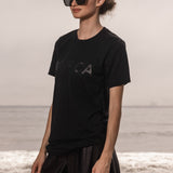 SRF CA TEE - BLACK ON BLACK - Heidi Merrick