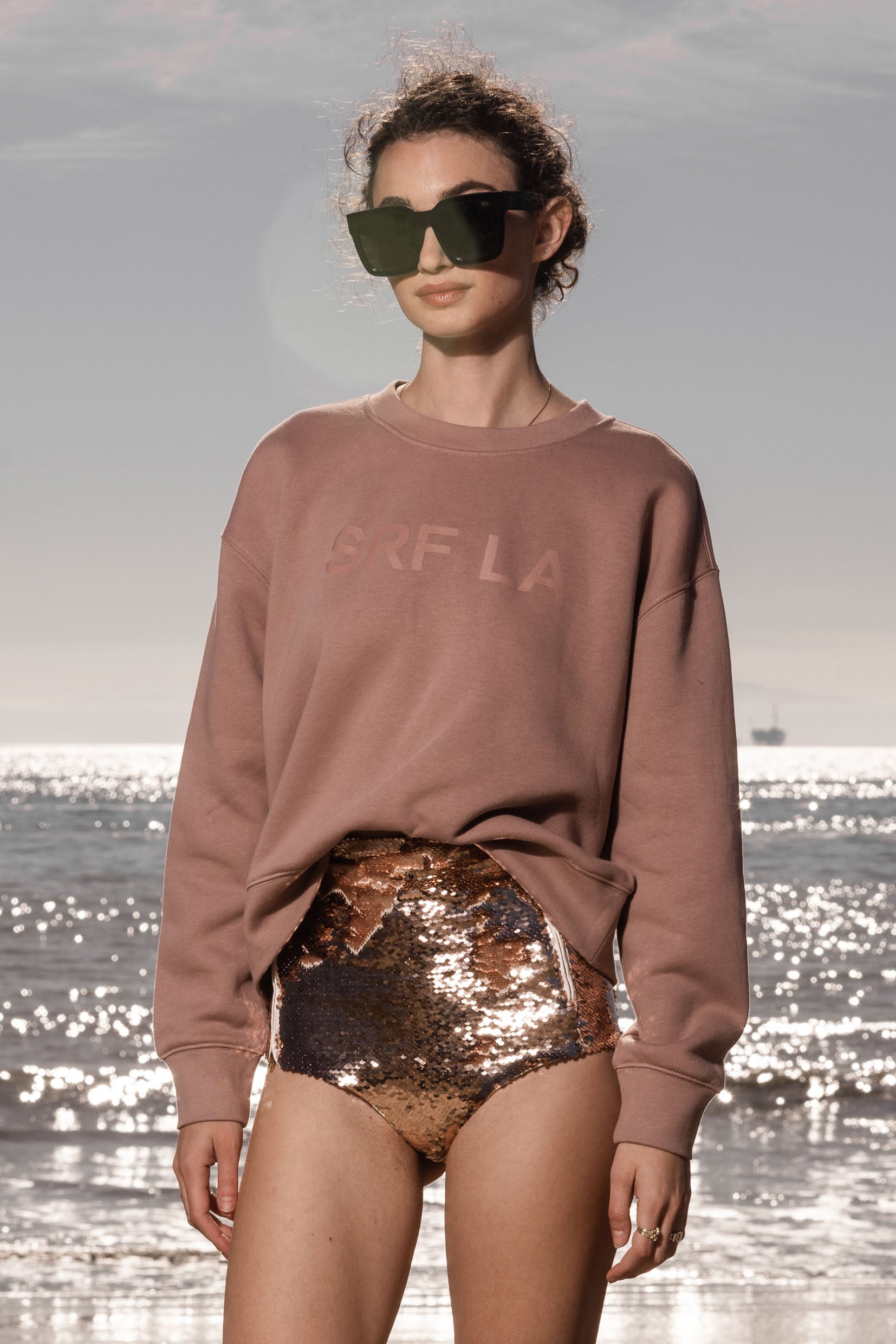 SRF LA CLASSIC CREWNECK - ROSE - Heidi Merrick