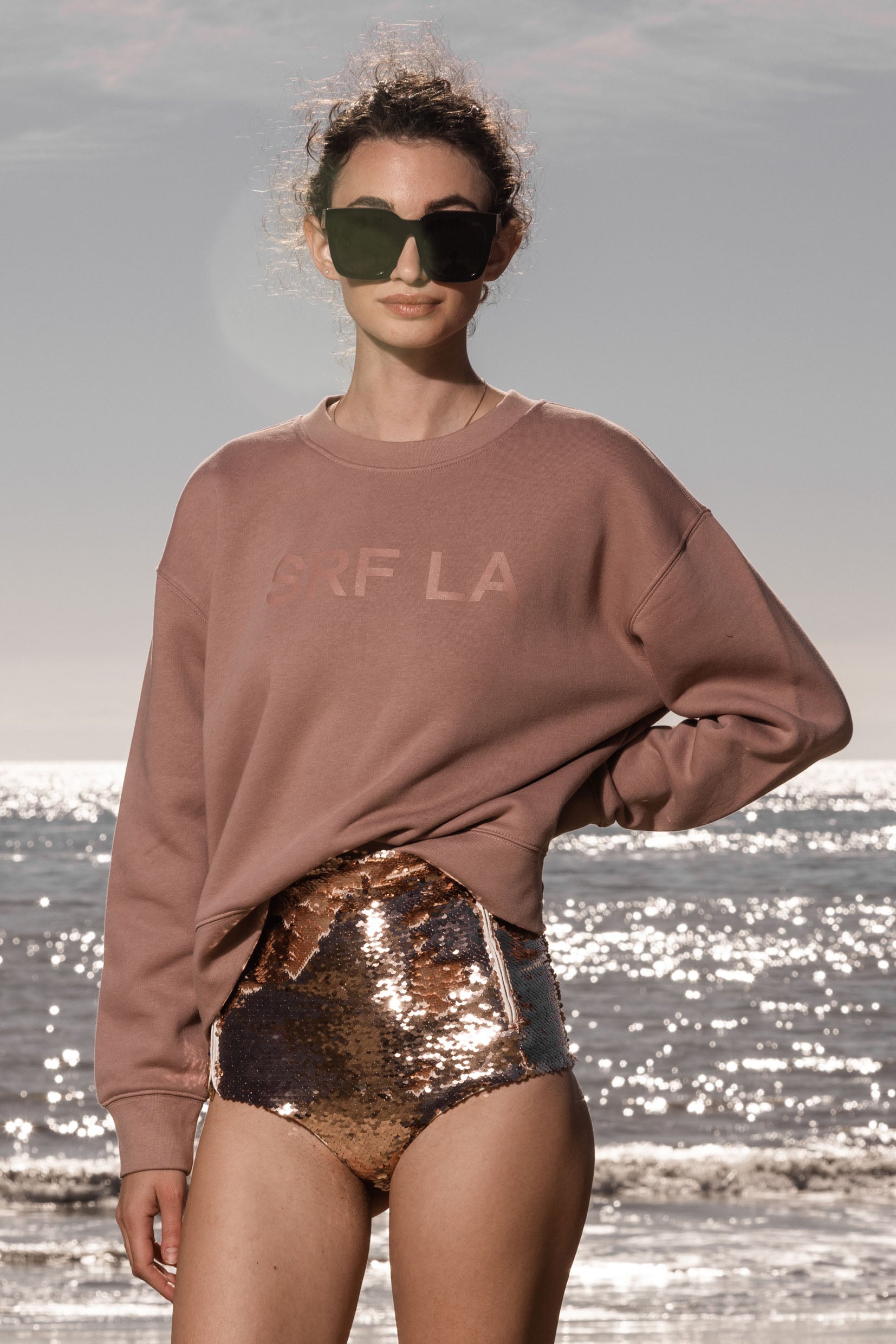 SRF LA CLASSIC CREWNECK - ROSE - Heidi Merrick
