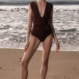 CAMELIA SUIT - CHOCOLATE - Heidi Merrick
