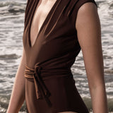 CAMELIA SUIT - CHOCOLATE - Heidi Merrick