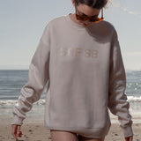 SRF SB Unisex Crewneck - Cream on Cream