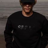 SRF LA Dad Hat - Ivory on Black