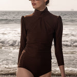 Izzy Rashguard - Chocolate - Heidi Merrick