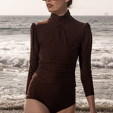 Izzy Rashguard - Chocolate - Heidi Merrick