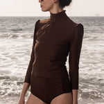 Izzy Rashguard - Chocolate - Heidi Merrick