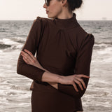 Izzy Rashguard - Chocolate - Heidi Merrick
