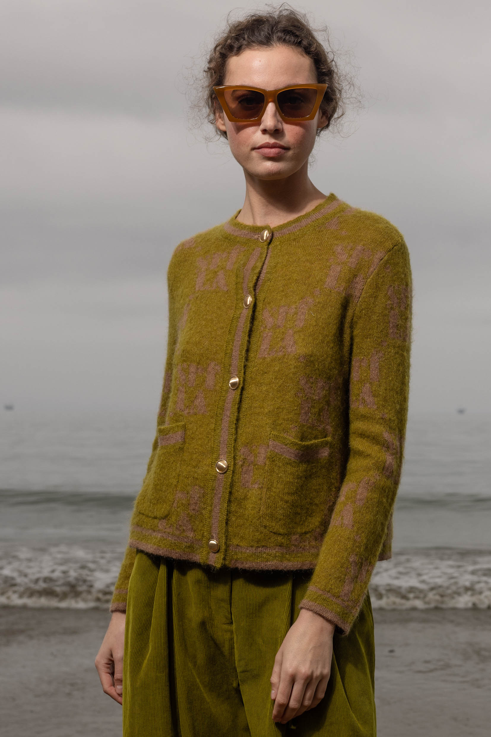 SRF Cardi - Frog - Heidi Merrick