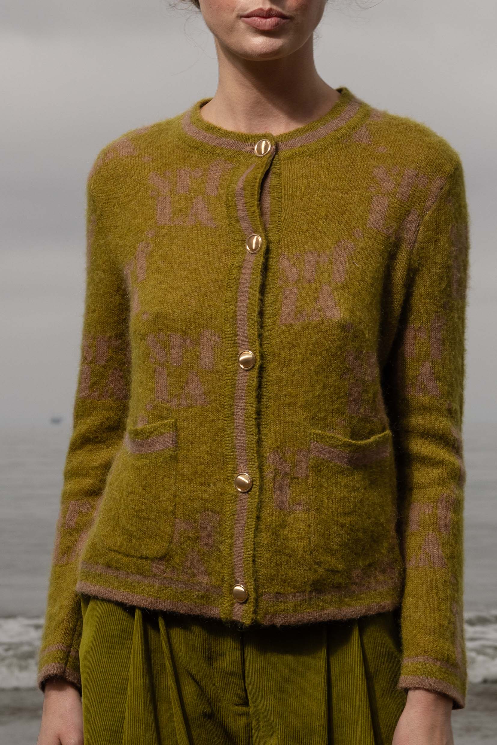 SRF Cardi - Frog - Heidi Merrick