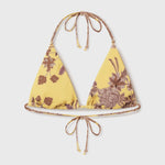 Knotted Triangle Top - Yellow Batik - Heidi Merrick