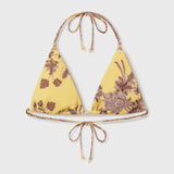 Knotted Triangle Top - Yellow Batik - Heidi Merrick