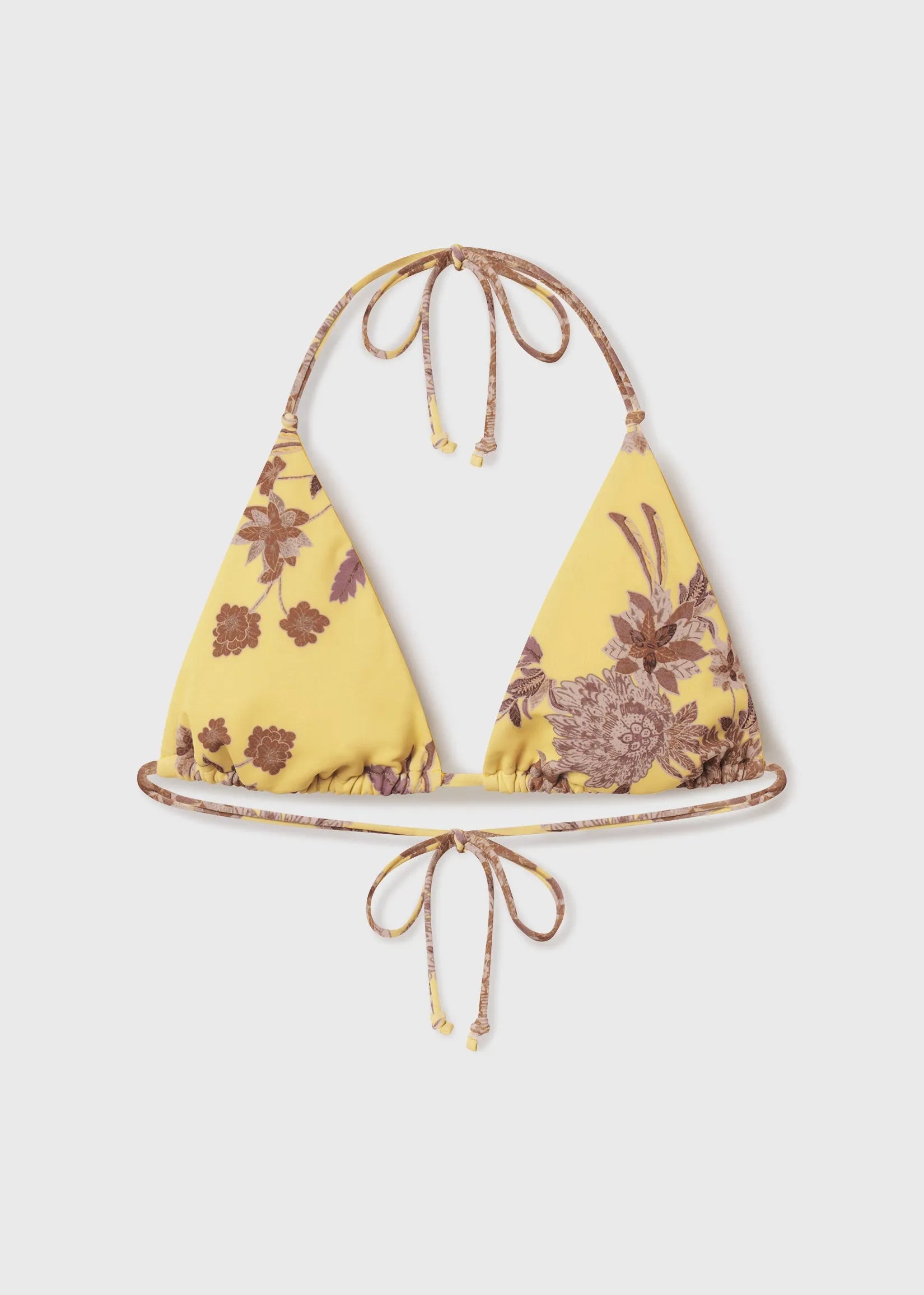 Knotted Triangle Top - Yellow Batik - Heidi Merrick