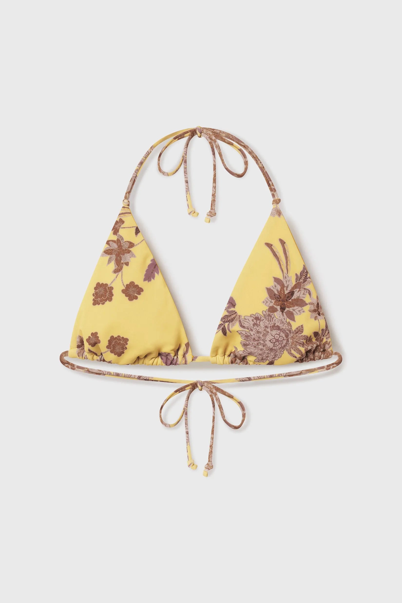 Knotted Triangle Top - Yellow Batik - Heidi Merrick