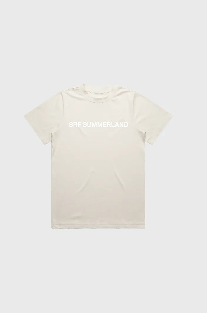 SRF SUMMERLAND Tee - White on Ivory - Heidi Merrick