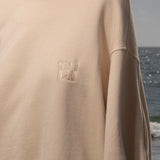 Barrel Sleeve 70's SRF LA Crewneck - Antique Cream Embroidered