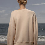 Barrel Sleeve 70's SRF LA Crewneck - Antique Cream Embroidered - Heidi Merrick