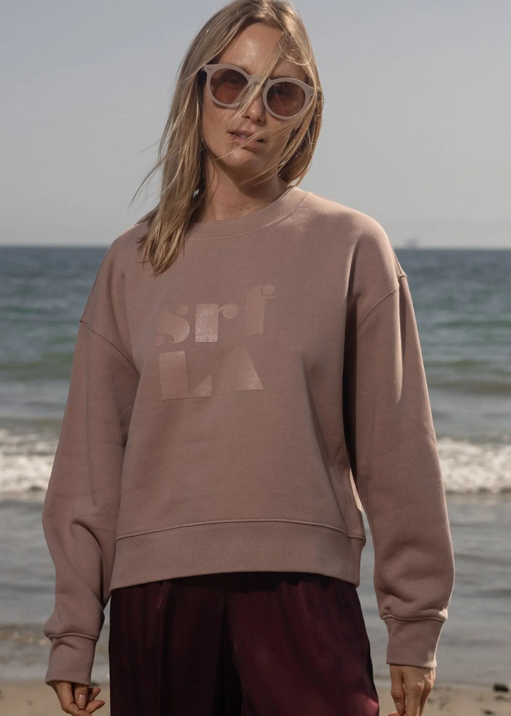 70's SRF LA Classic Crewneck - Rose - Heidi Merrick
