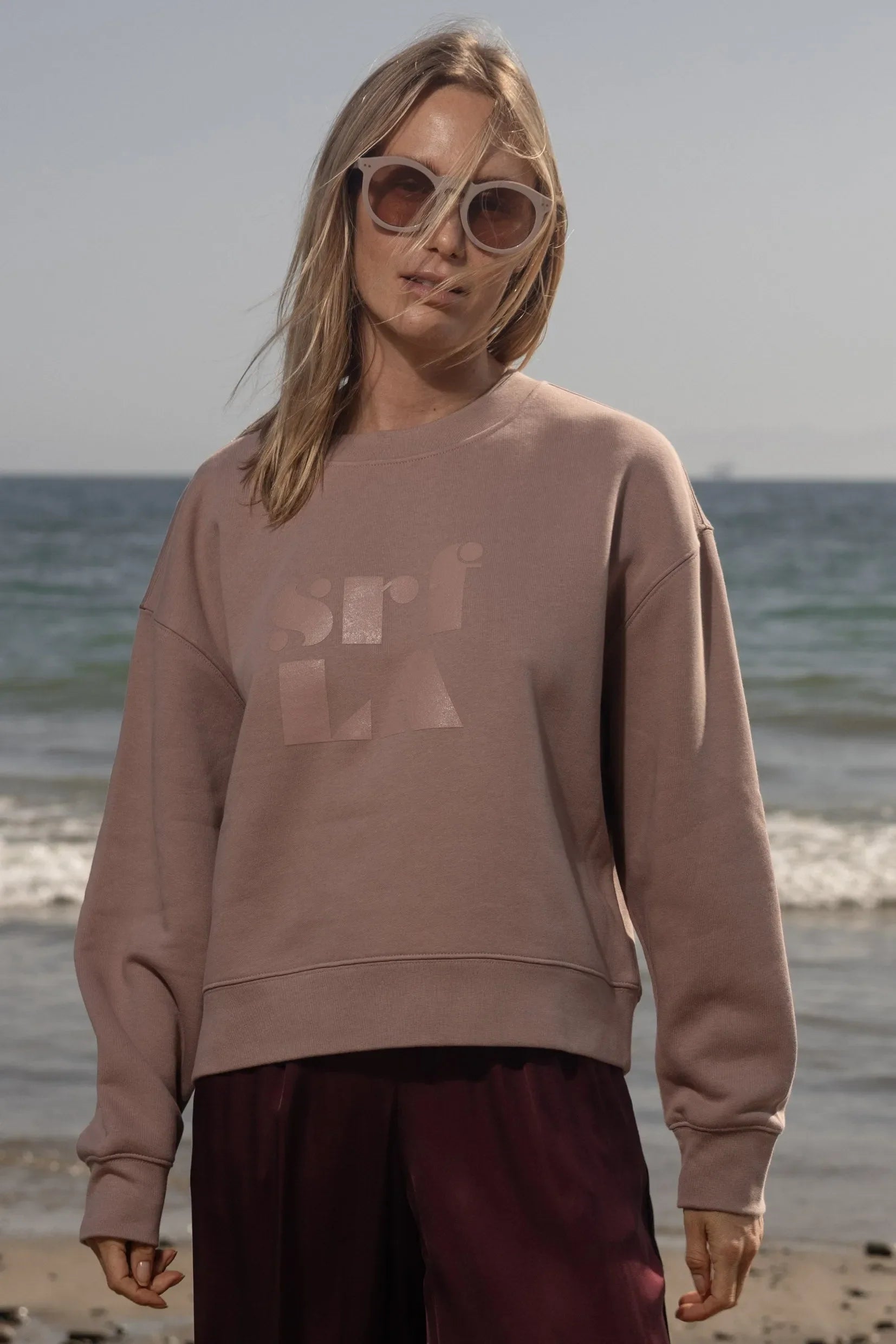 70's SRF LA Classic Crewneck - Rose - Heidi Merrick
