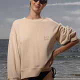 Barrel Sleeve 70's SRF LA Crewneck - Antique Cream Embroidered