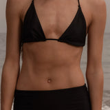 Knotted Triangle Top - Black - Heidi Merrick
