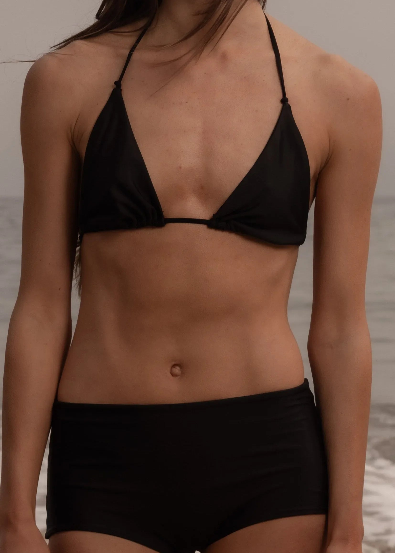 Knotted Triangle Top - Black - Heidi Merrick