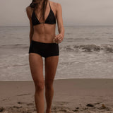 Knotted Triangle Top - Black - Heidi Merrick