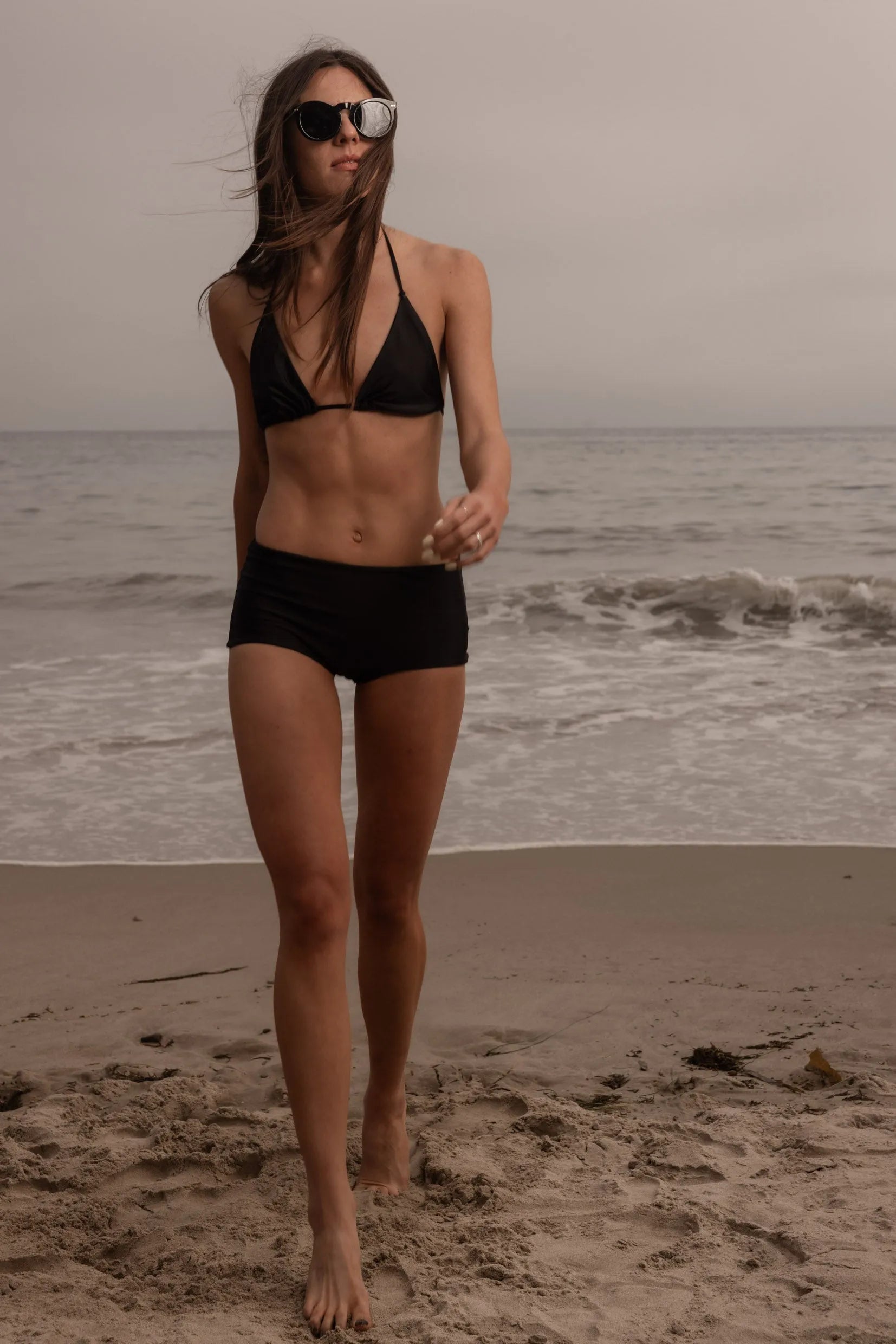 Knotted Triangle Top - Black - Heidi Merrick