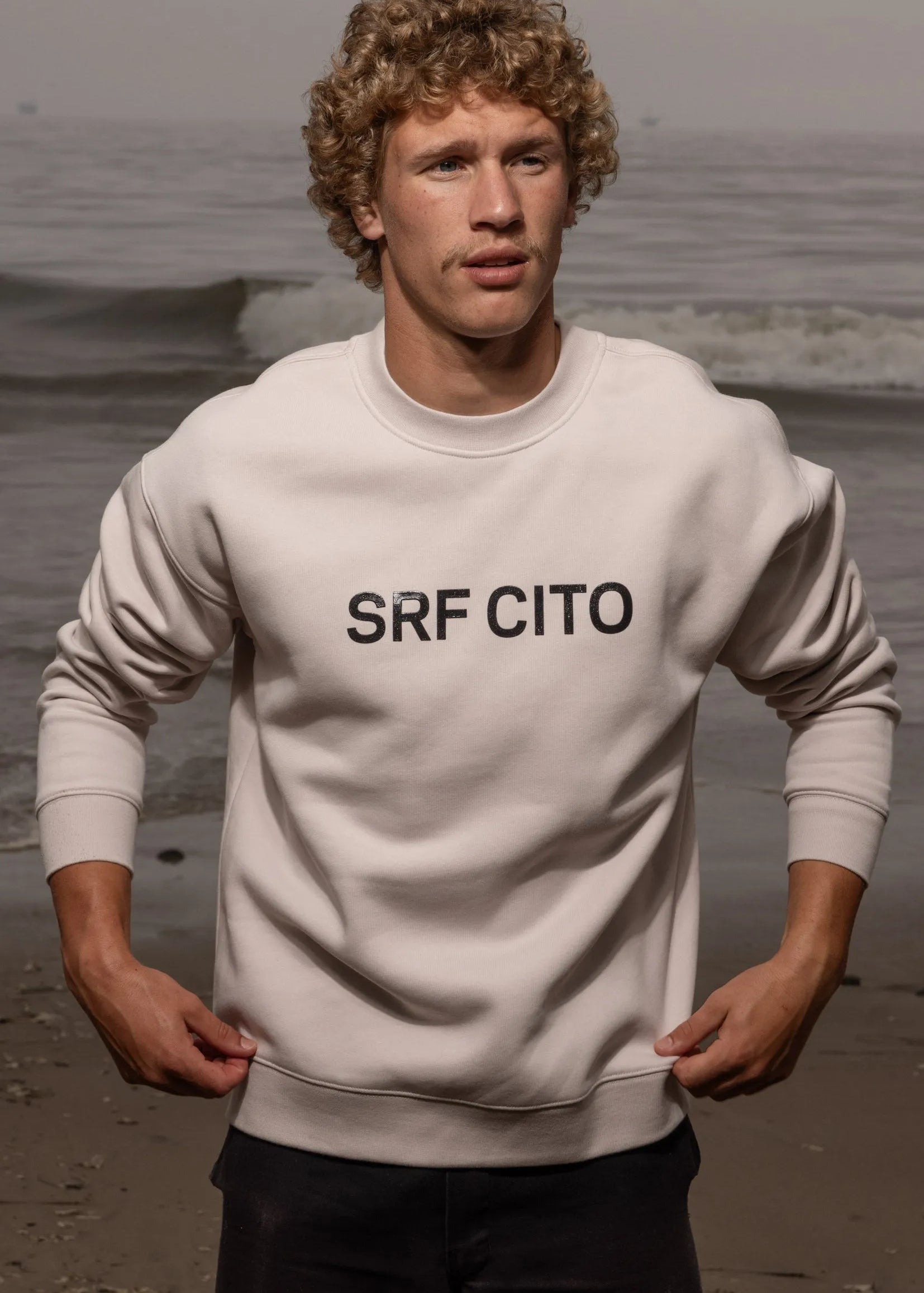 SRF CITO Unisex Crewneck - Black on Cream - Heidi Merrick