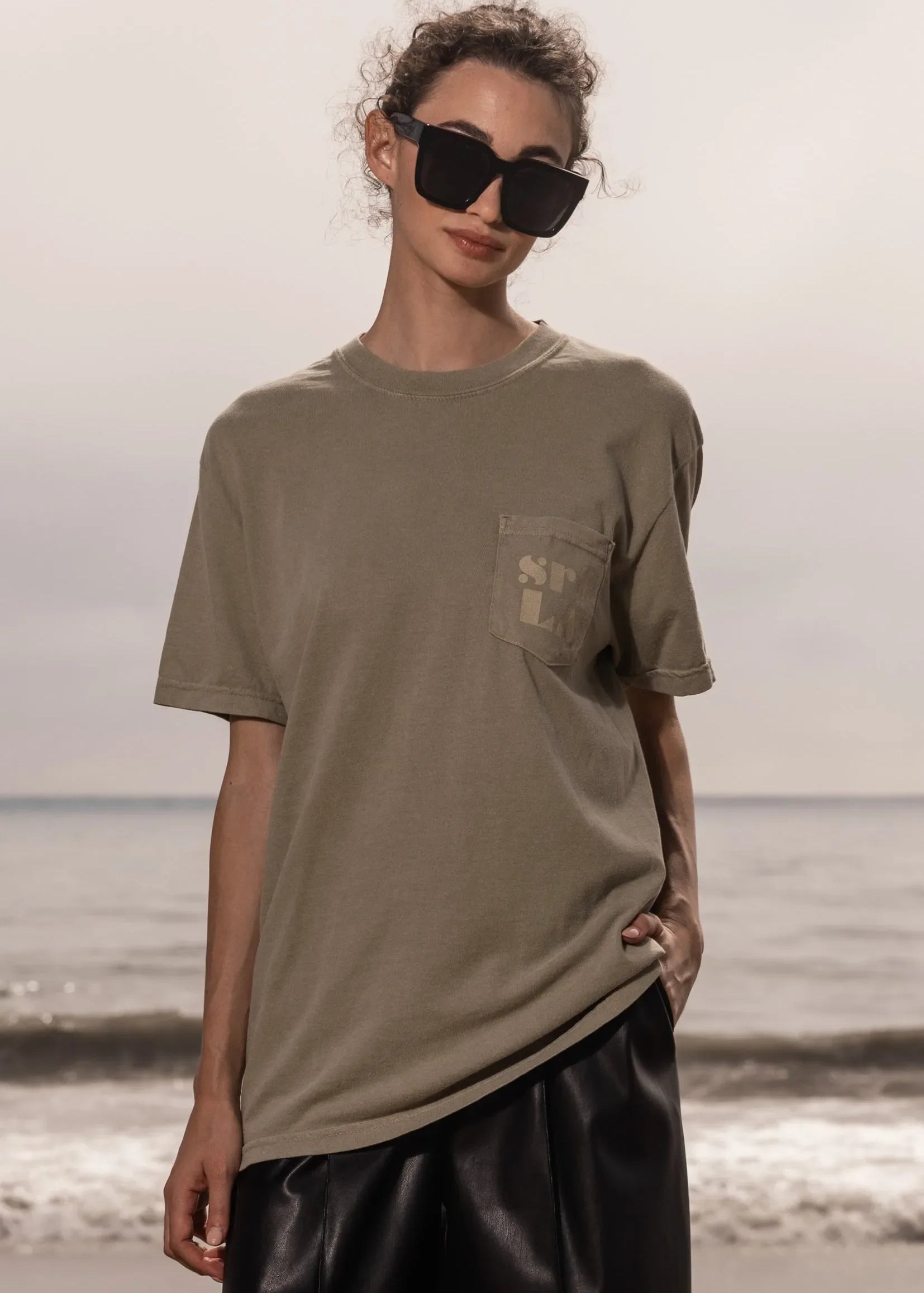 70'S SRF LA TEE - DUSTY SAND - Heidi Merrick