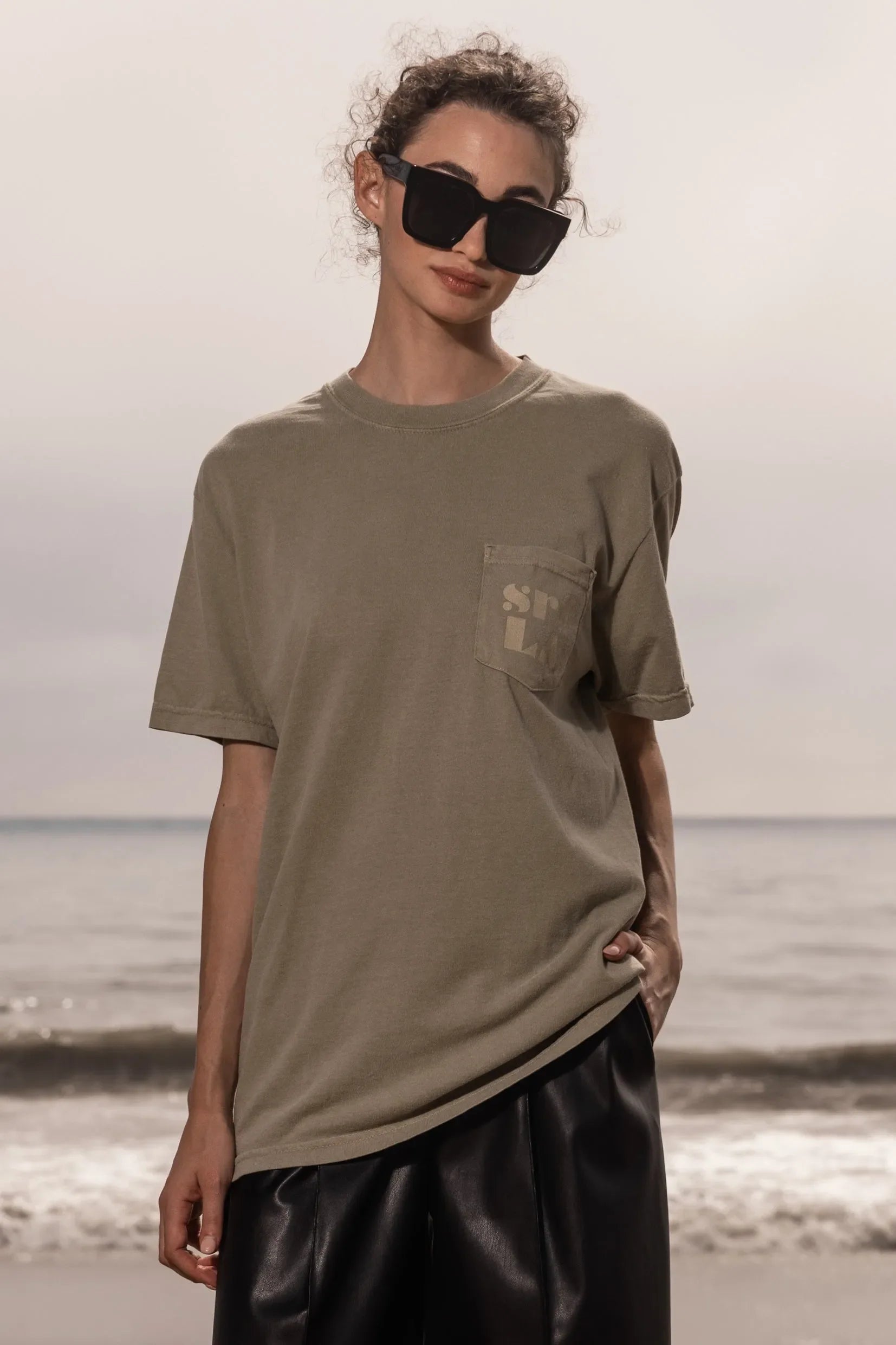70'S SRF LA TEE - DUSTY SAND - Heidi Merrick