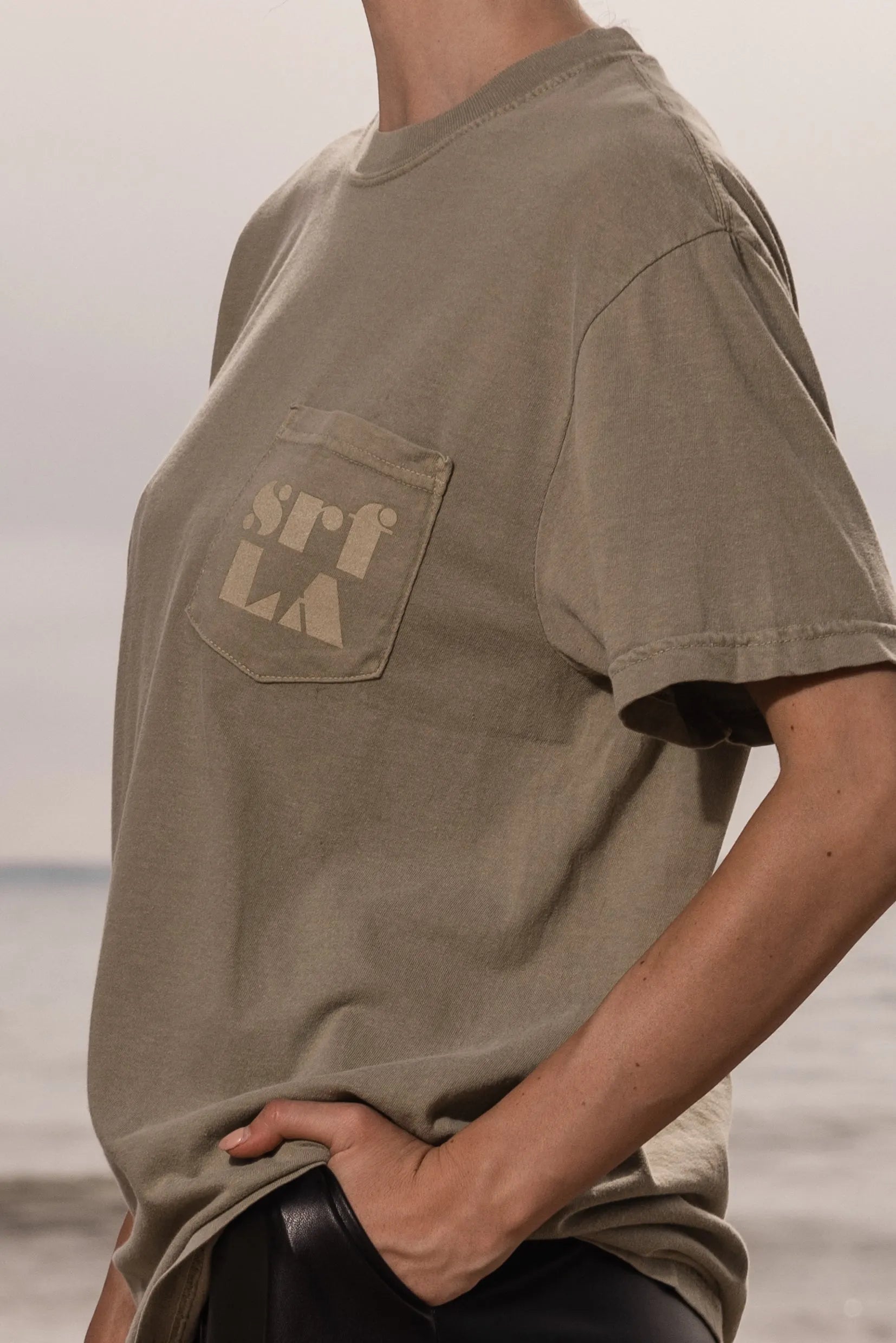 70'S SRF LA TEE - DUSTY SAND - Heidi Merrick