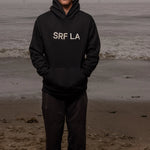 SRF LA Unisex Hoodie - Cream on Black - Heidi Merrick