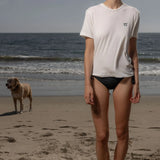 70's SRF LA Slim Tee - Navy Embroidered - Heidi Merrick