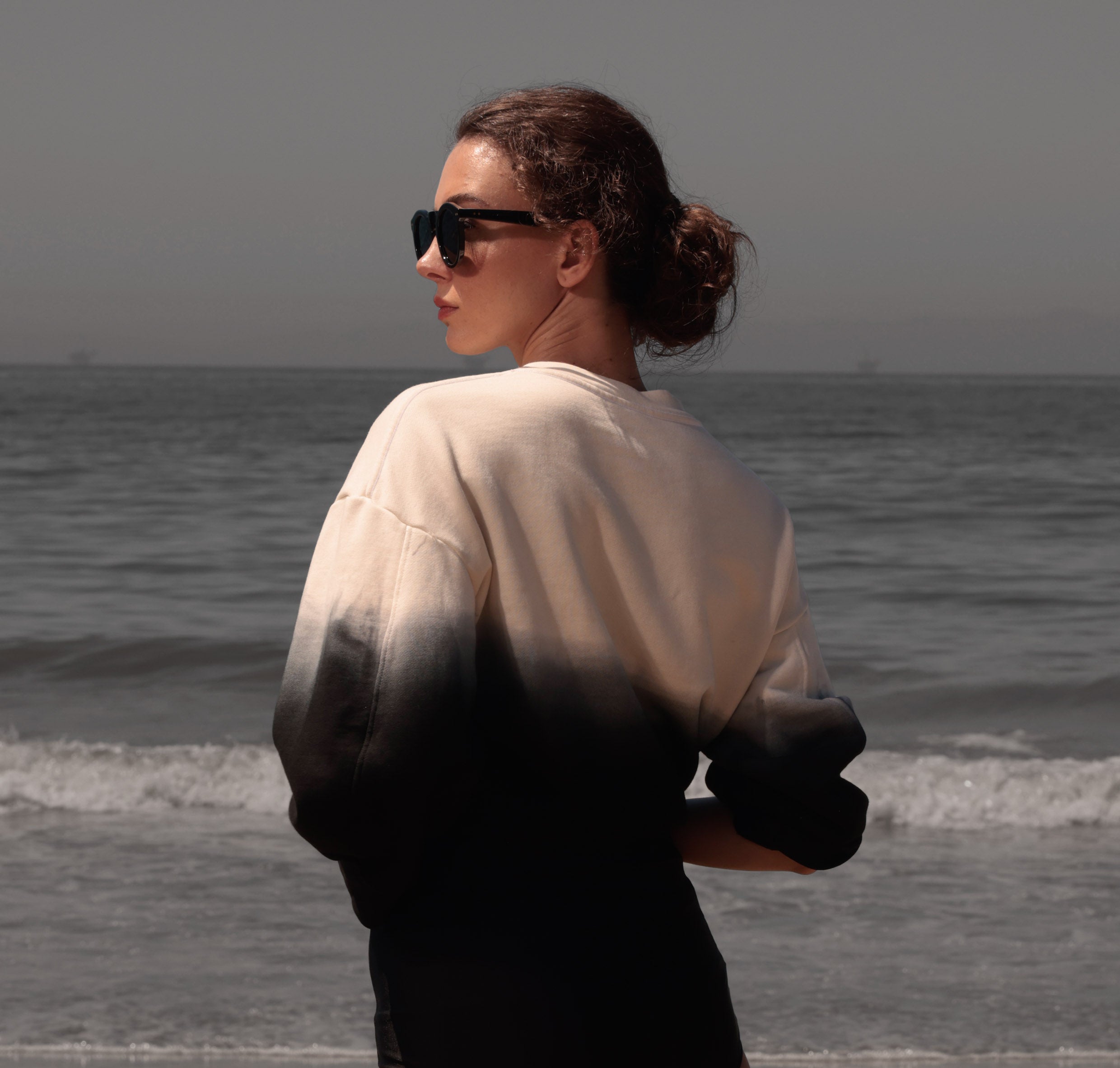 Barrel Sleeve 70's SRF LA Crewneck - Moonlight - Heidi Merrick