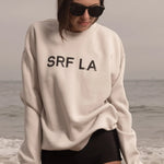 SRF LA Unisex Crewneck - Black on Cream - Heidi Merrick