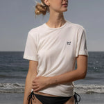 70's SRF LA Slim Tee - Navy Embroidered - Heidi Merrick