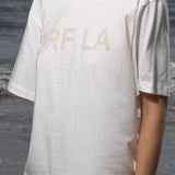 SRF LA Mustache Tee - Antique Cream on White