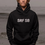 SRF SB Unisex Hoodie - Cream on Black - Heidi Merrick