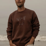70's SRF LA Unisex Crewneck - Chocolate - Heidi Merrick