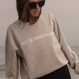 SRF SUMMERLAND Classic Crewneck - Faded Cream - Heidi Merrick