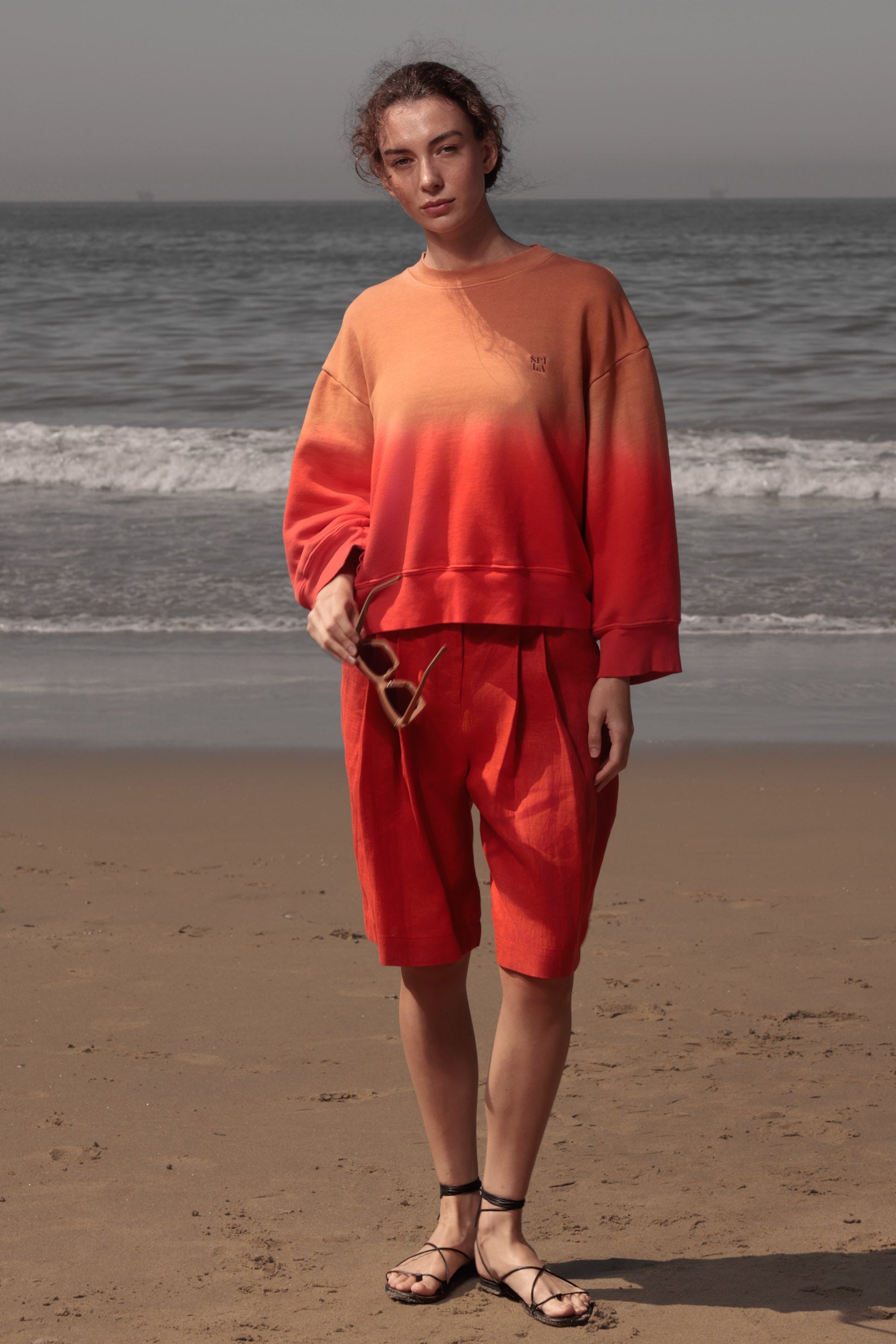 Barrel Sleeve 70's SRF LA Crewneck - Sunset - Heidi Merrick