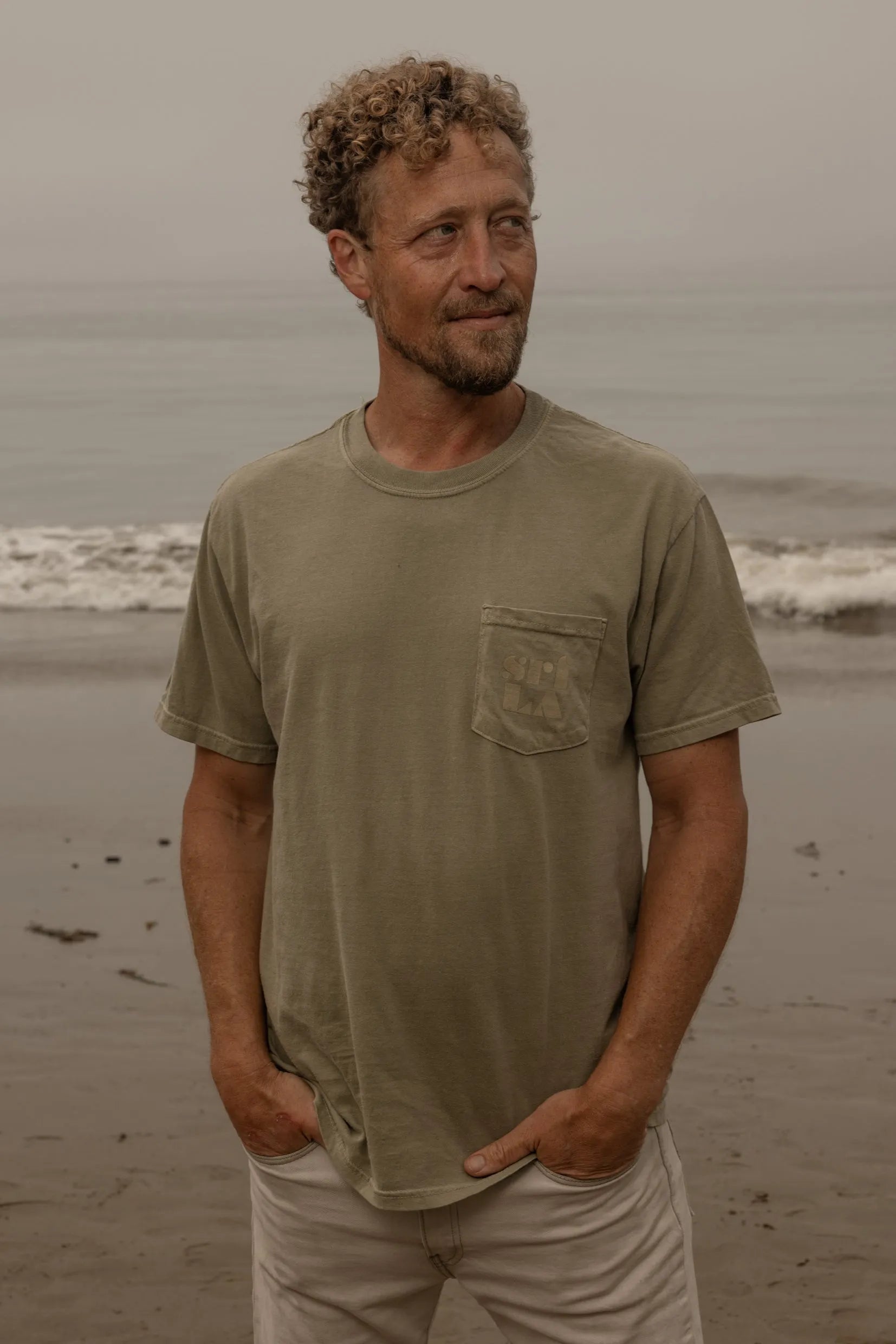 70's SRF LA Tee - Dusty Sand - Heidi Merrick