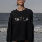 Barrel Sleeve SRF LA Crewneck - Antique Cream on Black - Heidi Merrick