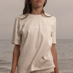 SRF SUMMERLAND Tee - White on Ivory - Heidi Merrick
