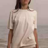 SRF SUMMERLAND Tee - White on Ivory - Heidi Merrick