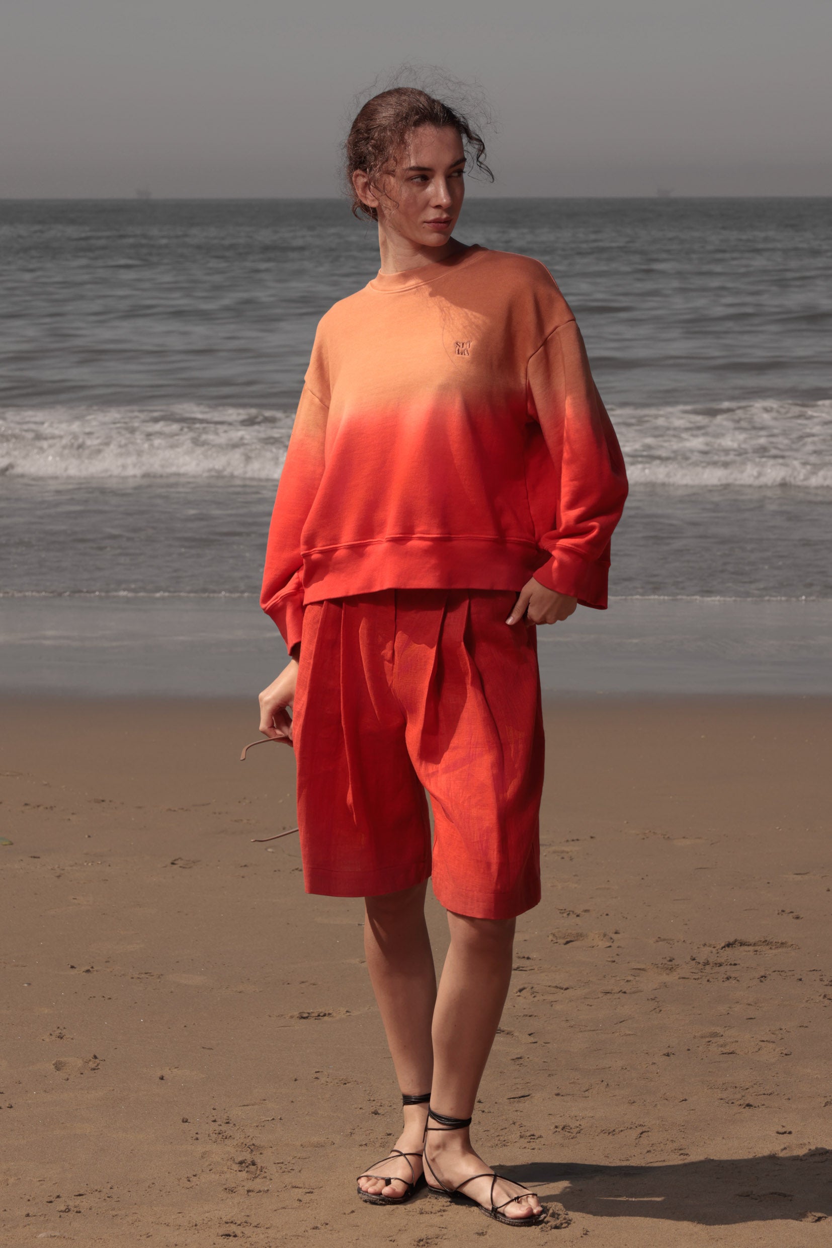 Barrel Sleeve 70's SRF LA Crewneck - Sunset - Heidi Merrick